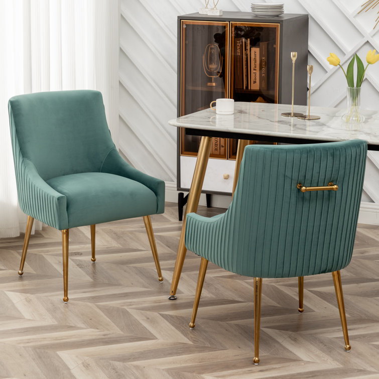 Everly Quinn Baudel Tufted Velvet Side Chair & Reviews Wayfair Canada